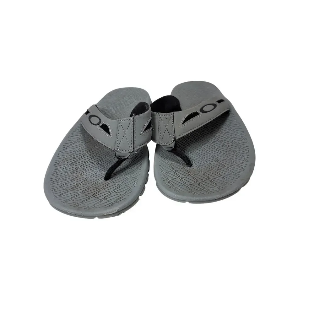 Oakley Operative 2.0 Sandals Mens Size 7‎ Gray Flip Flops Thong Beach Summer
